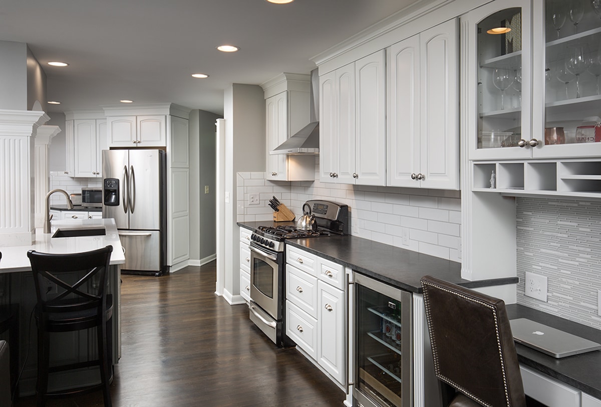 A remodeled kitchen as an example of Epic's construction services.