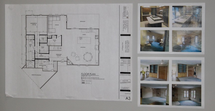 The floor plan from the Bailey's phased renovation project.