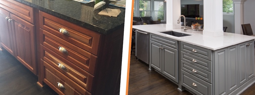 New countertops in a mini-makeover.