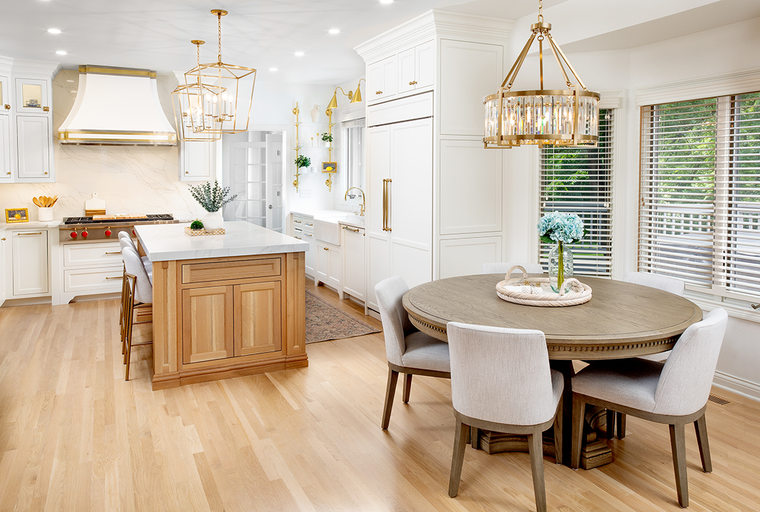 A bright and beautiful kitchen and dining area after an Epic renovation.