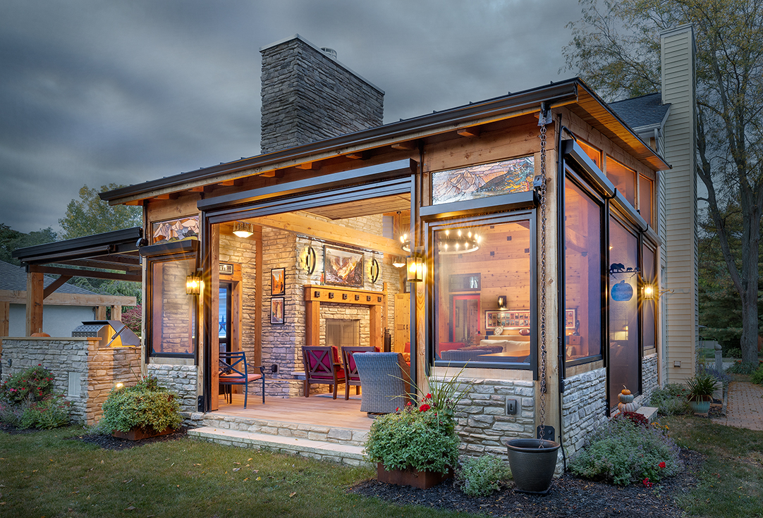 Outdoor covered porch project from Epic Group Ohio