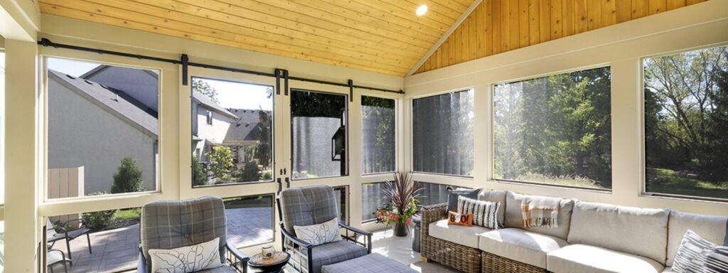 Screened-in porch project by Epic Group Ohio.